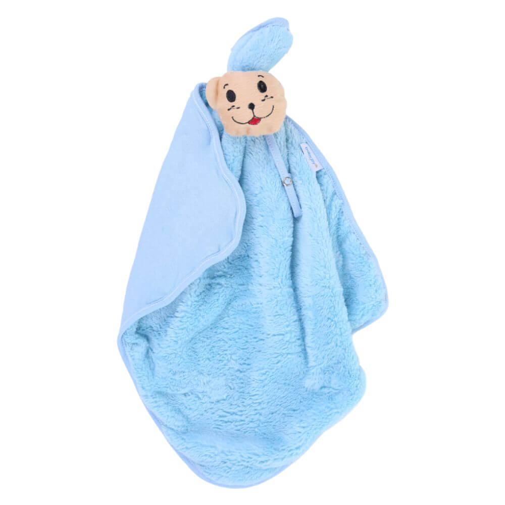 Interbaby - Coperta neonato | Extra morbido ricamato Orso Fiocco comodo, caldo | Coperta mesi bambino 80 x 110 cm, Unisex, per lettini, passeggini, mosè