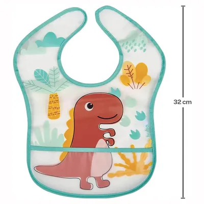 Babador Com Bolso Buba Dino