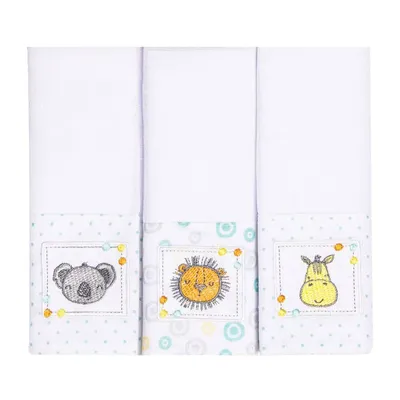 Kit Pano De Boca Papi Bordados Karinho Faixa Amigos - 03 Peças