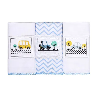 Kit Pano De Boca Papi Bordados Karinho Bibi - 03 Peças Kit Pano De Boca Papi Bordados Karinho Bibi - 03 Peças