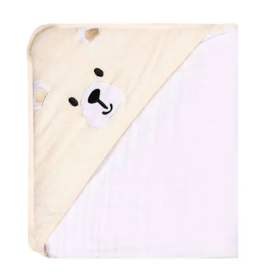 Toalha Soft Capuz De Canto Papi Bordados Karinho Bordado Urso