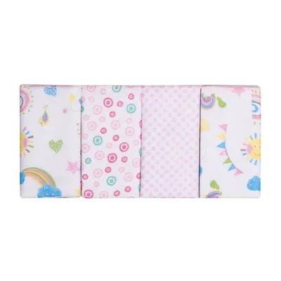 Kit Pano De Boca Estampado Papi Bordados Sol - 04 Peças Kit Pano De Boca Estampado Papi Bordados Sol - 04 Peças