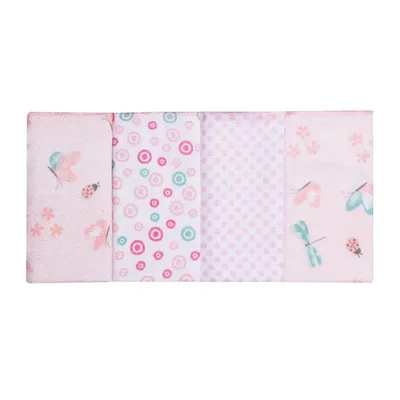 Kit Pano De Boca Estampado Papi Bordados Borboleta - 04 Peças