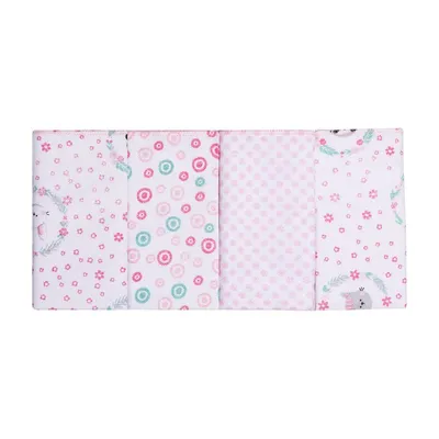 Kit Pano De Boca Estampado Papi Bordados Amigas - 04 Peças