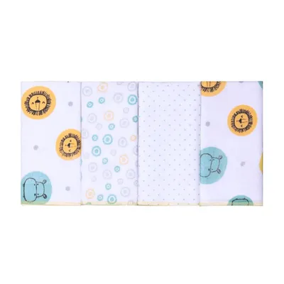 Kit Pano De Boca Estampado Papi Bordados Amigos - 04 Peças