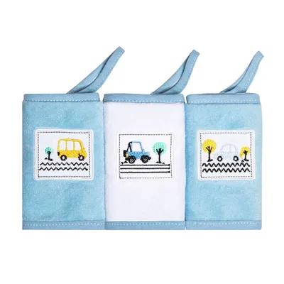 Kit Pano De Boca Papi Bordados Com Prendedor Bibi - 03 Peças Kit Pano De Boca Papi Bordados Com Prendedor Bibi - 03 Peças