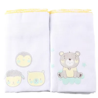 Kit Fralda de Pano Luxo Incomfral Pinte E Borde - 02 Peças