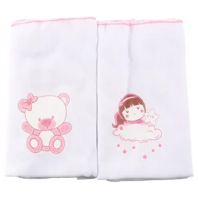 Kit Fralda de Pano Luxo Incomfral Pinte E Borde - 02 Peças