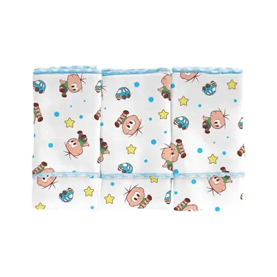 Kit Pano De Boca Incomfral Turma Da Mônica - 03 Peças Kit Pano De Boca Incomfral Turma Da Mônica - 03 Peças