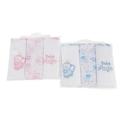 Kit Fralda Minasrey Bebê Anjo - 03 Unidades