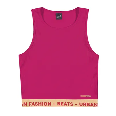 Blusa Regata Beats Juvenil Malha Canelada