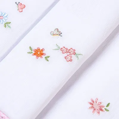 Kit Pano De Boca Bordados Papi Florzinha - 3 Peças Kit Pano De Boca Bordados Papi Florzinha - 3 Peças