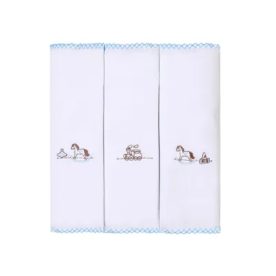 Kit Pano De Boca Bordados Papi Cavalinho - 3 Peças Kit Pano De Boca Bordados Papi Cavalinho - 3 Peças