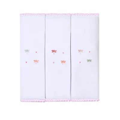 Kit Pano De Boca Bordados Papi Libélula - 3 Peças Kit Pano De Boca Bordados Papi Libélula - 3 Peças