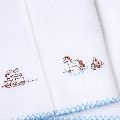 Kit Fralda Bordados Papi Cavalinho - 3 Peças