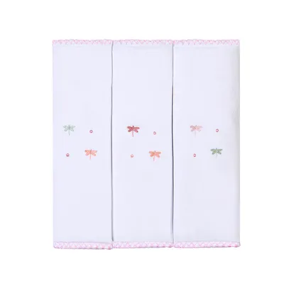Kit Fralda Bordados Papi Libélula - 3 Peças