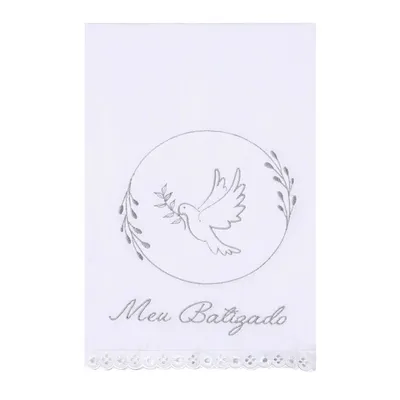 Toalha De Batismo Bordados Papi Meu Batizado