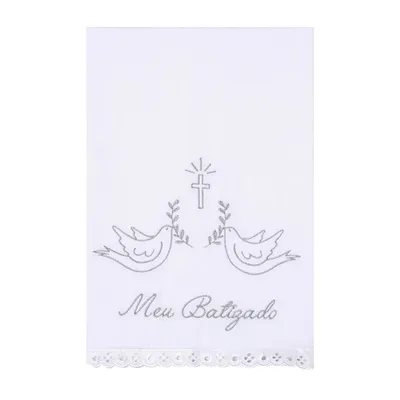 Toalha De Batismo Bordados Papi Meu Batizado