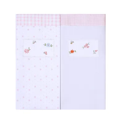 Kit Cueiro Bordados Papi Manta Florzinha - 2 Peças
