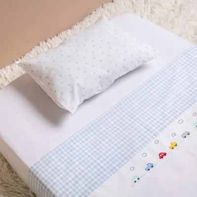 Jogo Lençol Berço Americano Papi Carros - 3 Peças Jogo Lençol Berço Americano Papi Carros - 3 Peças