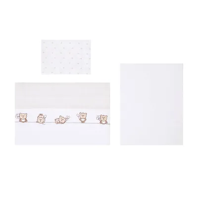 Jogo Lençol Berço Americano Papi Ted Balão - 3 Peças Jogo Lençol Berço Americano Papi Ted Balão - 3 Peças