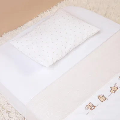 Jogo Lençol Berço Americano Papi Ted Balão - 3 Peças Jogo Lençol Berço Americano Papi Ted Balão - 3 Peças