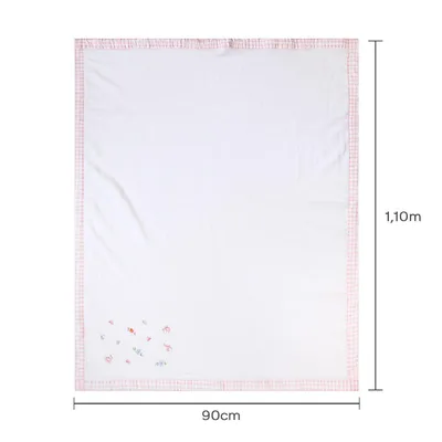 Cobertor Bordados Papi Microfibra Florzinha