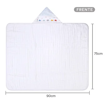 Toalha Com Capuz Bordados Papi Soft Carros Coloridos