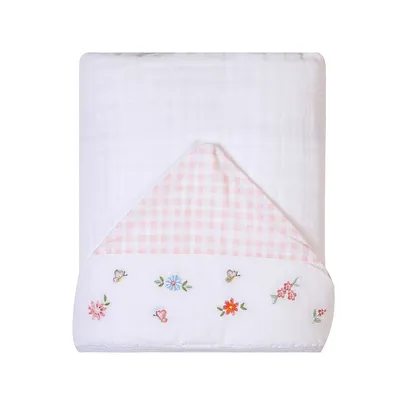 Toalha Com Capuz Bordados Papi Soft Florzinha