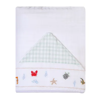 Toalha Com Capuz Bordados Papi Soft Mar