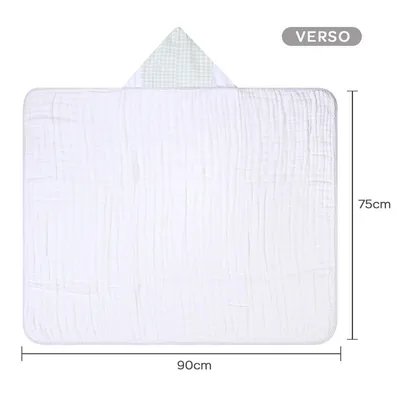 Toalha Com Capuz Bordados Papi Soft Mar