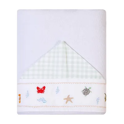 Toalha Com Capuz Bordados Papi Atoalhada Fundo Do Mar