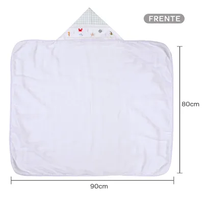 Toalha Com Capuz Bordados Papi Atoalhada Fundo Do Mar