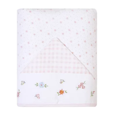 Toalha Com Capuz Bordados Papi Felpuda Florzinha