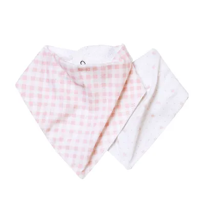 Kit Babador Bandana Bordados Papi Flanelado - 2 Peças