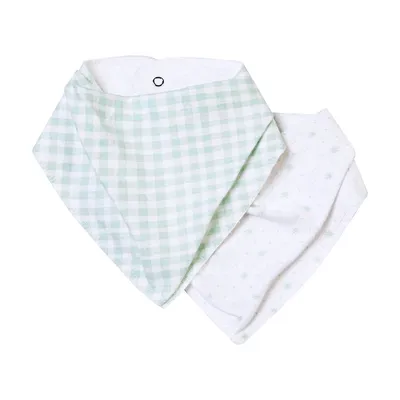 Kit Babador Bandana Bordados Papi Flanelado - 2 Peças