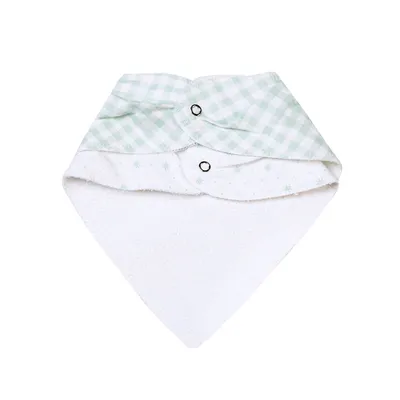 Kit Babador Bandana Bordados Papi Flanelado - 2 Peças Kit Babador Bandana Bordados Papi Flanelado - 2 Peças