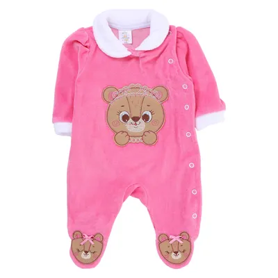 Macacão Longo Bebê Presente De Anjo Plush Ursa