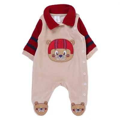 Macacão Longo Bebê Presente De Anjo Plush Castor