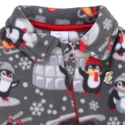 Macacão Longo Bebê Presente De Anjo Soft Pinguim