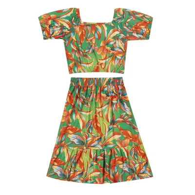 Conjunto Infantil Elian Estampa Floral Conjunto Infantil Elian Estampa Floral