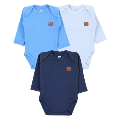 Kit Body Manga Longa Baby Best Algodão Egípcio - 3 Peças Kit Body Manga Longa Baby Best Algodão Egípcio - 3 Peças
