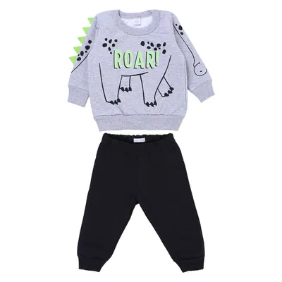 Conjunto Bebê Baby Gijo Moletom Estampa Dino Roar