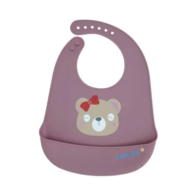 Babador Baby Joy Silicone Pega Migalhas Estampa Ursa Babador Baby Joy Silicone Pega Migalhas Estampa Ursa