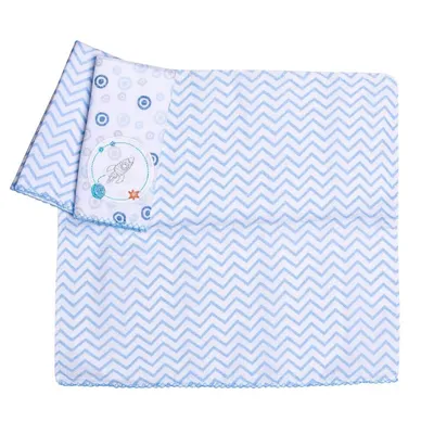 Kit Pano De Boca Estampado Papi Bordados Planetas - 03 Peças Kit Pano De Boca Estampado Papi Bordados Planetas - 03 Peças