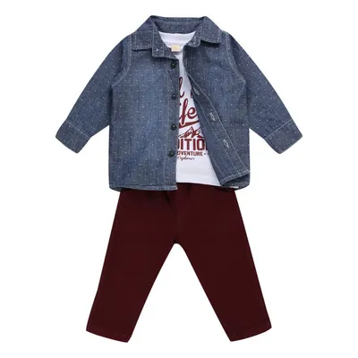 Conjunto Din Don Com 02 Peças + Camiseta Manga Curta Estampa Wild Conjunto Din Don Com 02 Peças + Camiseta Manga Curta Estampa Wild