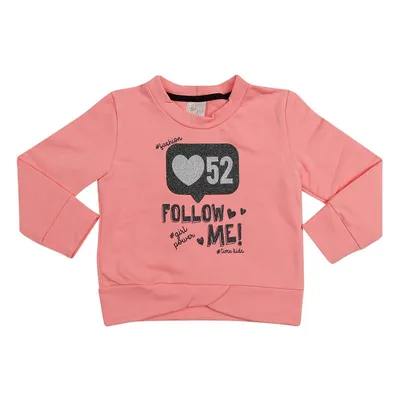 Conjunto Time Kids Blusão Estampa Follow Me + Saia Short Poá Conjunto Time Kids Blusão Estampa Follow Me + Saia Short Poá