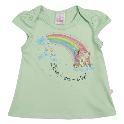 Conjunto Abrange Blusa Cavada Estampa Arco-Íris + Short Conjunto Abrange Blusa Cavada Estampa Arco-Íris + Short