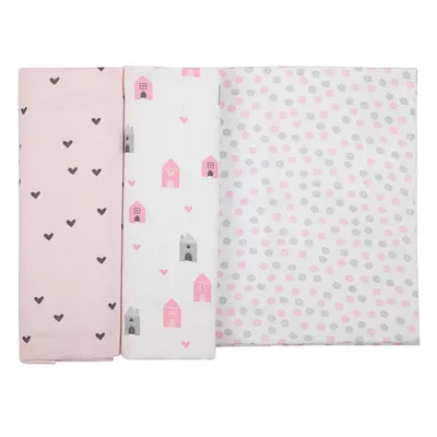 Cueiro Flanelado Papi Composê Estampado  03 Peças