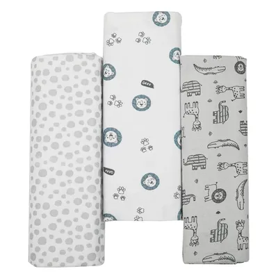 Cueiro Flanelado Papi Composê Estampado 03 Peças